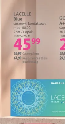 Soczewki kontaktowe Lacelle Blue moc -00,00 promocja w Hebe