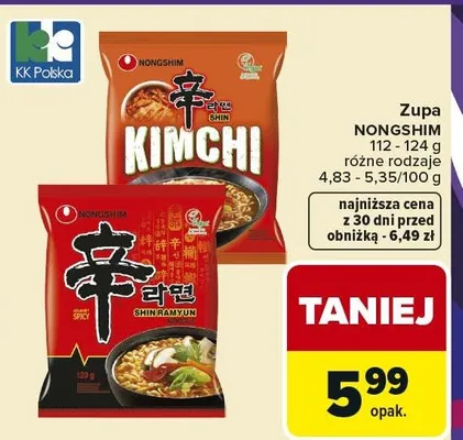 Zupa Nongshim promocja w Carrefour