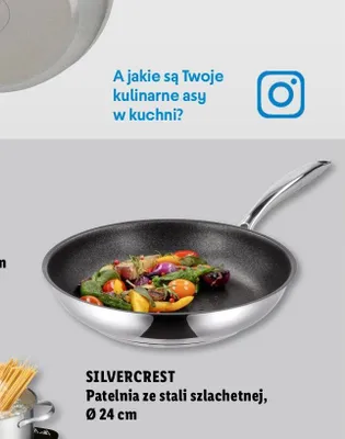 Patelnia ze stali szlachetnej, 24 cm promocja w Lidl