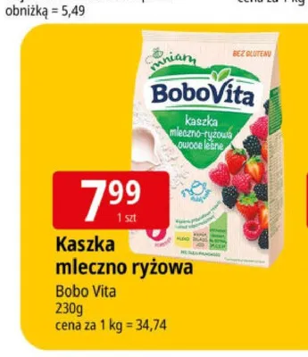 Kaszka mleczno-ryżowa BoboVita promocja w Leclerc