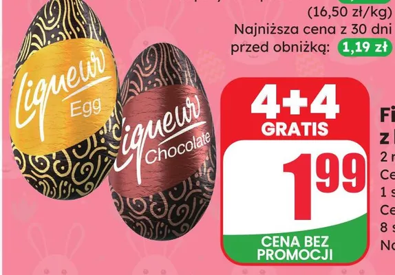 Figurka szyszka z likierem Egg promocja w Dino