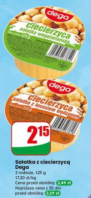 Sałatka z ciecierzycą Dega, 2 rodzaje promocja w Dino