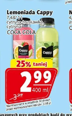 Lemoniada Cappy cytryna promocja w Prim Market