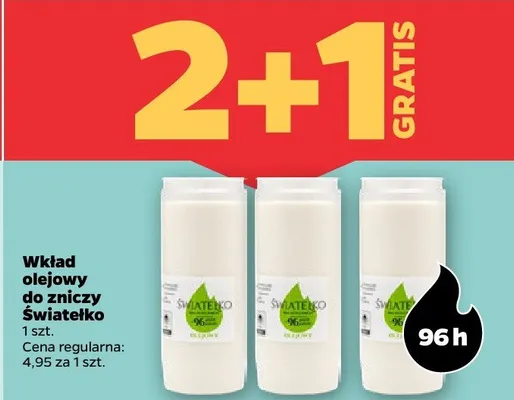 Wkład olejowy do zniczy  promocja w Netto