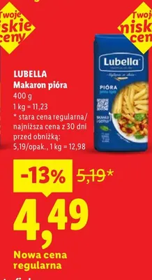 Makaron pióra promocja w Lidl