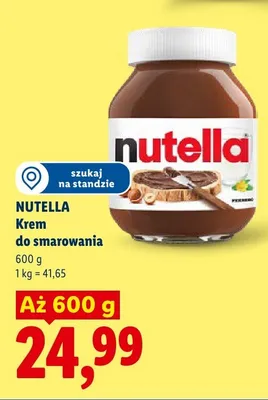 Krem do smarowania Nutella promocja w Lidl