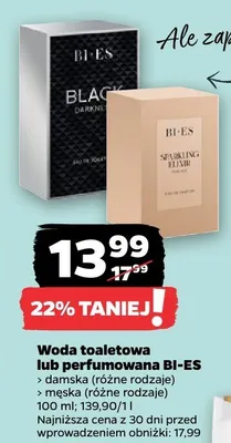 Woda toaletowa lub perfumowana Bi-ES (różne rodzaje) męska promocja w Netto