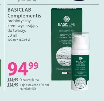 Complementis prebiotyczny krem wyciszający do twarzy BasicLab promocja w Hebe