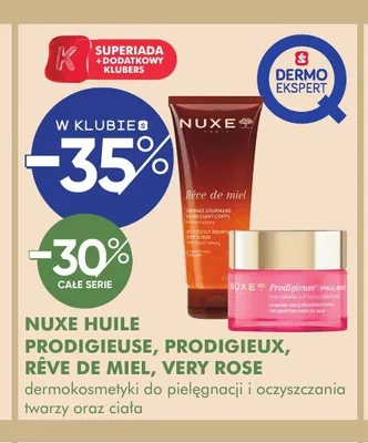 Dermokosmetyki do pielęgnacji i oczyszczania twarzy oraz ciała Huile Prodigieuse, Prodigieux, Rêve de Miel, Very Rose Nuxe promocja w Super-Pharm