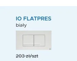 Przycisk spłukujący IO FLATPRES biały promocja w Blu Salony Łazienek