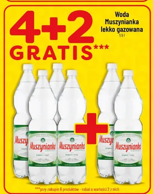 Woda Muszynianka lekko gazowana promocja w POLOmarket