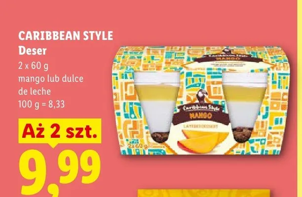 Deser Caribbean Style mango promocja w Lidl