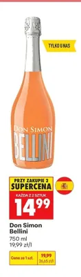 Wino musujące Don Simon Bellini promocja w Biedronka