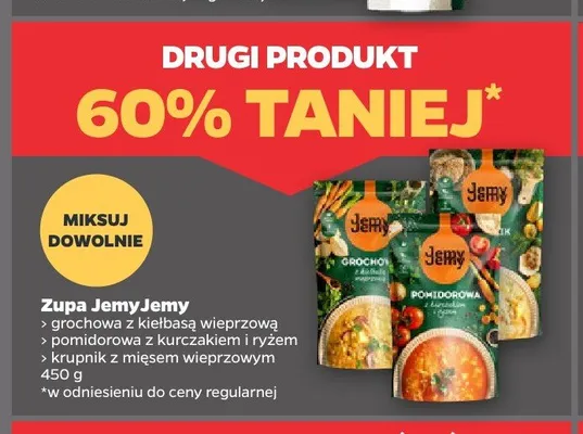 Zupa pomidorowa z kurczakiem i ryżem JemyJemy promocja w Netto