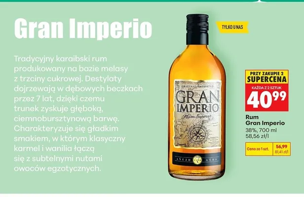 Rum Gran Imperio promocja w Biedronka