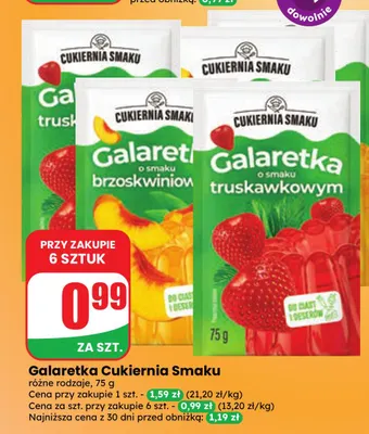 Galaretka o smaku brzoskwiniowym Cukiernia promocja w Dino