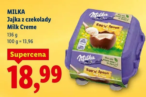 Jajka z czekolady Milk Creme promocja w Lidl