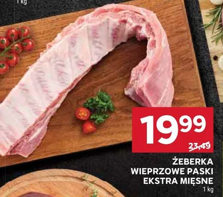 Żeberka wieprzowe paski ekstra mięsne promocja w Stokrotka