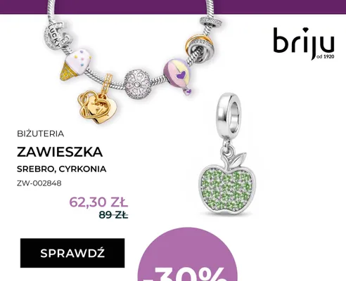 Zawieszka srebro, cyrkonia ZW-002848 Briju promocja w Dzień Dziecka
