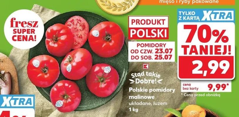 Polskie pomidory malinowe promocja w Kaufland