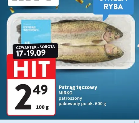 Pstrąg tęczowy patroszony Mirko promocja w Intermarche