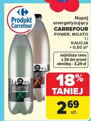 Napój energetyzujący Power, Mojito Kaucja promocja w Carrefour