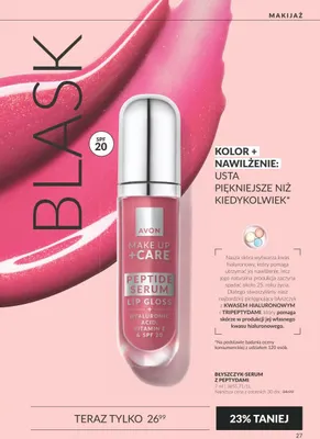 Błyszczyk-serum z peptydami Avon promocja w AVON