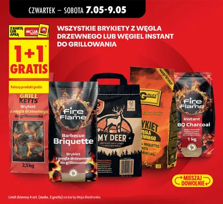 Brykiet z węgla drzewnego do grillowania promocja w Biedronka