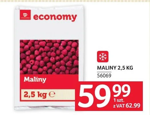 Maliny 2,5 KG promocja w Selgros