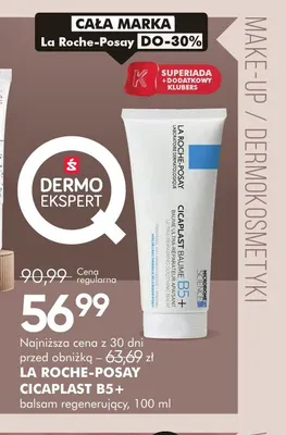 Balsam regenerujący Cicaplast Baume B5+ La Roche-Posay promocja w Super-Pharm