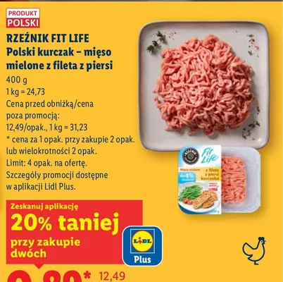 Mięso mielone z fileta piersi kurczaka promocja w Lidl