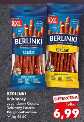 Kabanosy Berlinki Legendarny Classic promocja w Kaufland