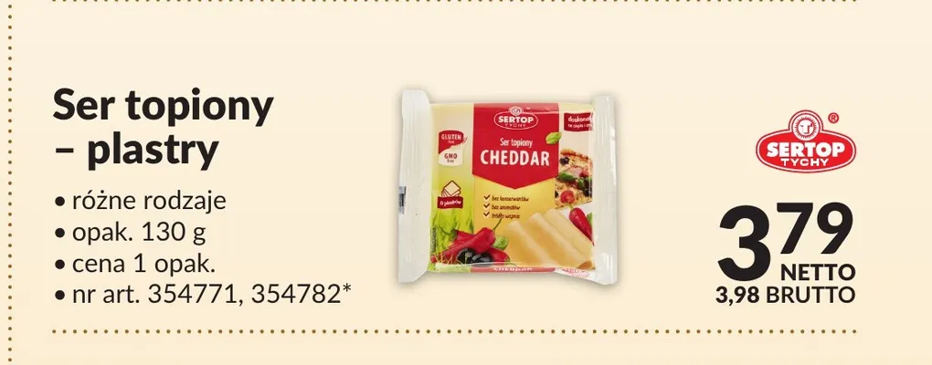 Ser topiony w plastrach Sertop promocja w Makro