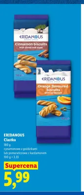 Ciastka cynamonowe z goździkami Eridanous promocja w Lidl