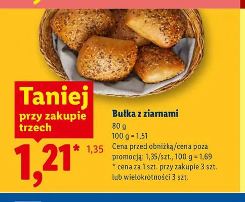 Bułka z ziarnami promocja w Lidl