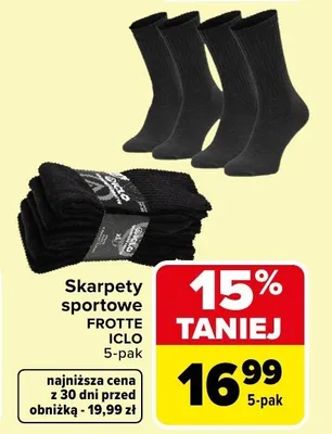 Skarpety sportowe FROTTE 5-pak promocja w Carrefour