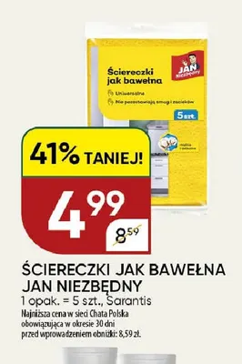 Ściereczki jak bawełna Jan Niezbędny promocja w Chata Polska