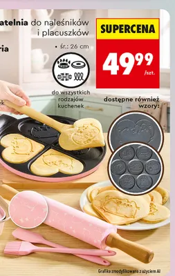 Patelnia do naleśników i placuszków Pusheen 26 cm promocja w Biedronka