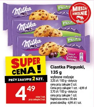 Ciastka Pieguski, 135 g promocja w Twój Market