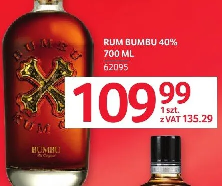 Rum Bumbu 40% 700 ml promocja w Selgros