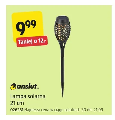 Lampa solarna Anslut 21 cm promocja w Jula