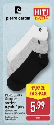 Skarpety sneaker męskie Pierre Cardin 3-pak promocja w Aldi