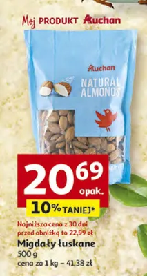 Migdały łuskane promocja w Auchan