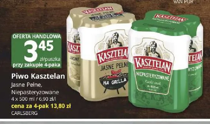 Piwo Kasztelan 4-pak promocja w Marketvita
