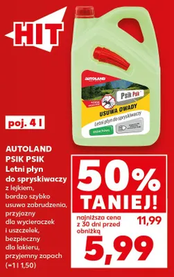 Letni płyn do spryskiwaczy z lejkiem Psik Psik Autoland promocja w Kaufland