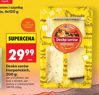 Deska serów hiszpańskich promocja w Biedronka