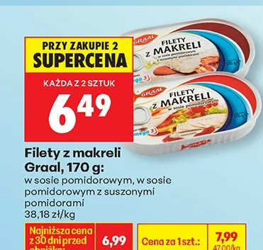 Filety z makreli w sosie pomidorowym promocja w Biedronka