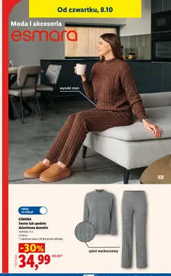 Spodnie dzianinowe damskie Esmara promocja w Lidl