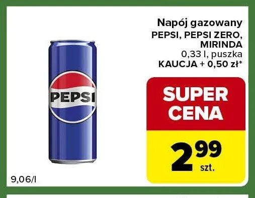 Napój gazowany Pepsi Zero promocja w Carrefour Express