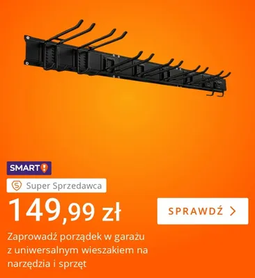 Uniwersalny wieszak na narzędzia i sprzęt promocja w Allegro